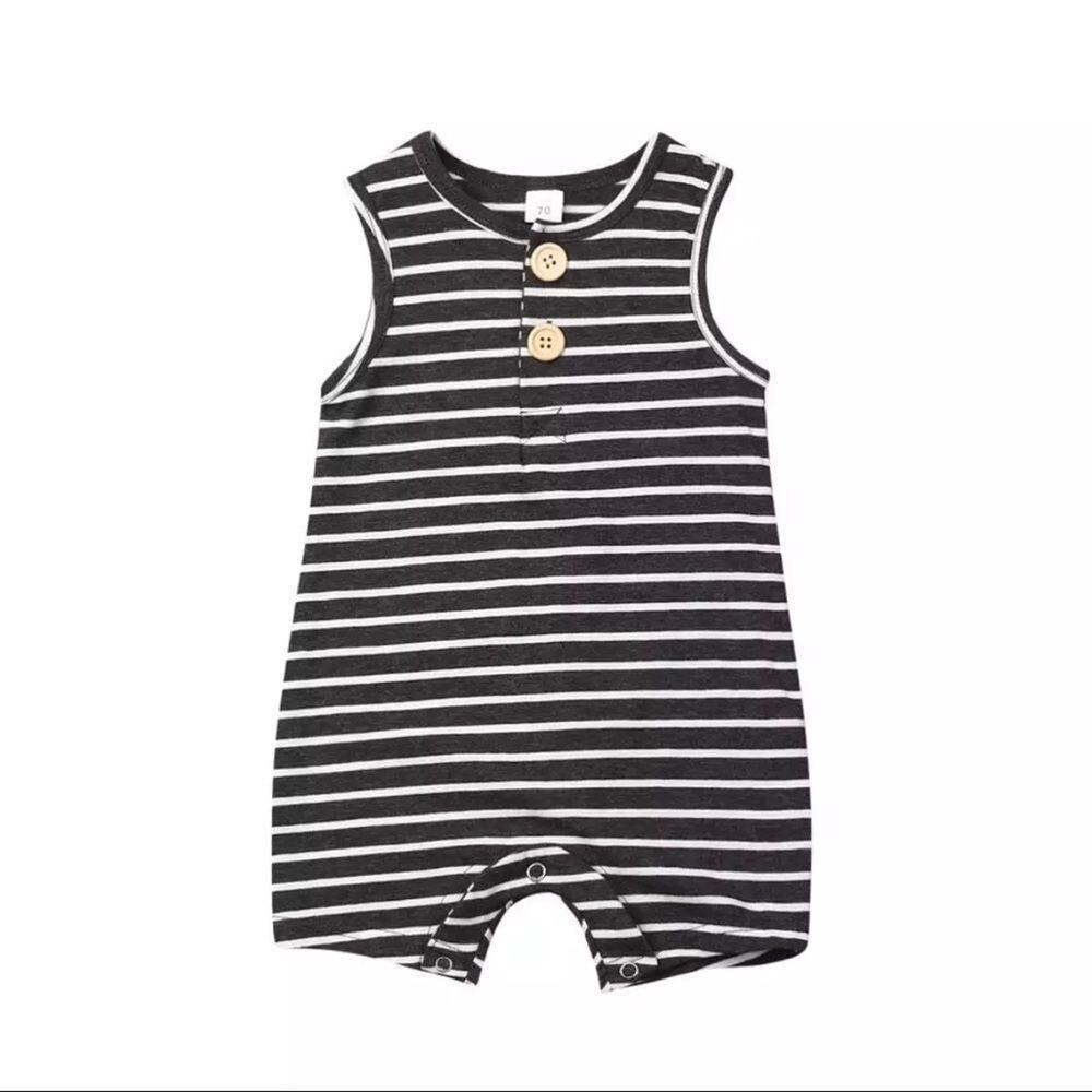 New Baby boy girl striped romper 3-6 months